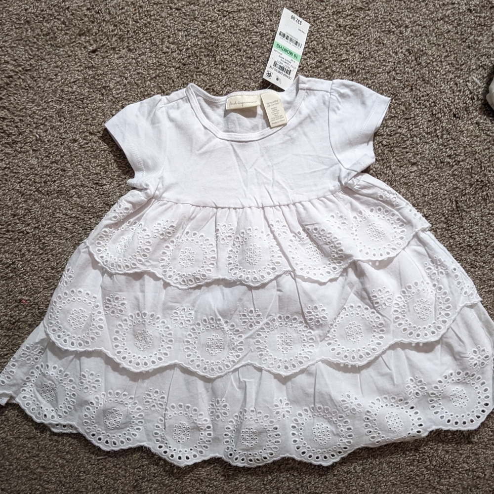 18M lacy white dress